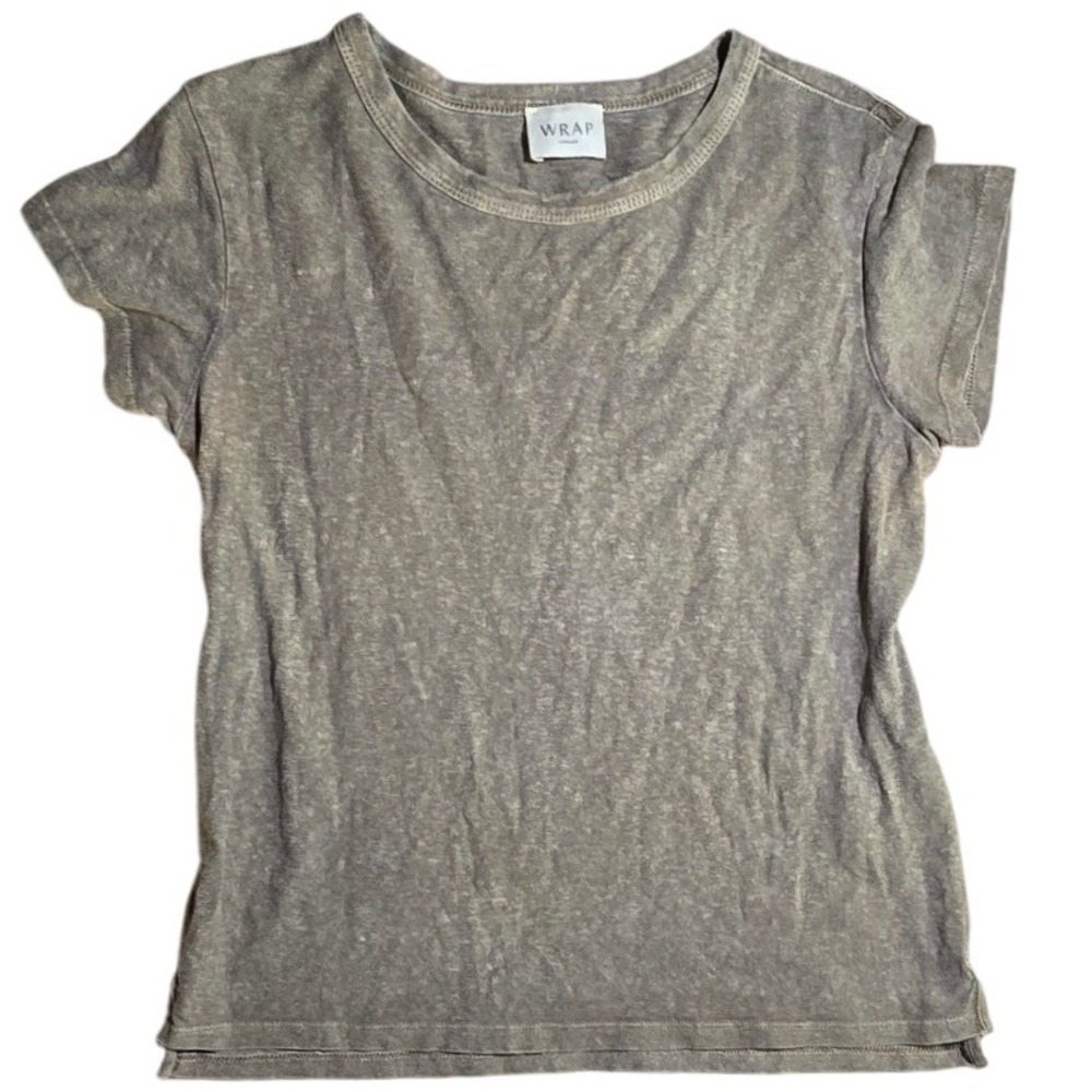 UK10 US6 Wrap London 55 Hemp Cotton blend Tee designer olive eco friendly‎ YOURS